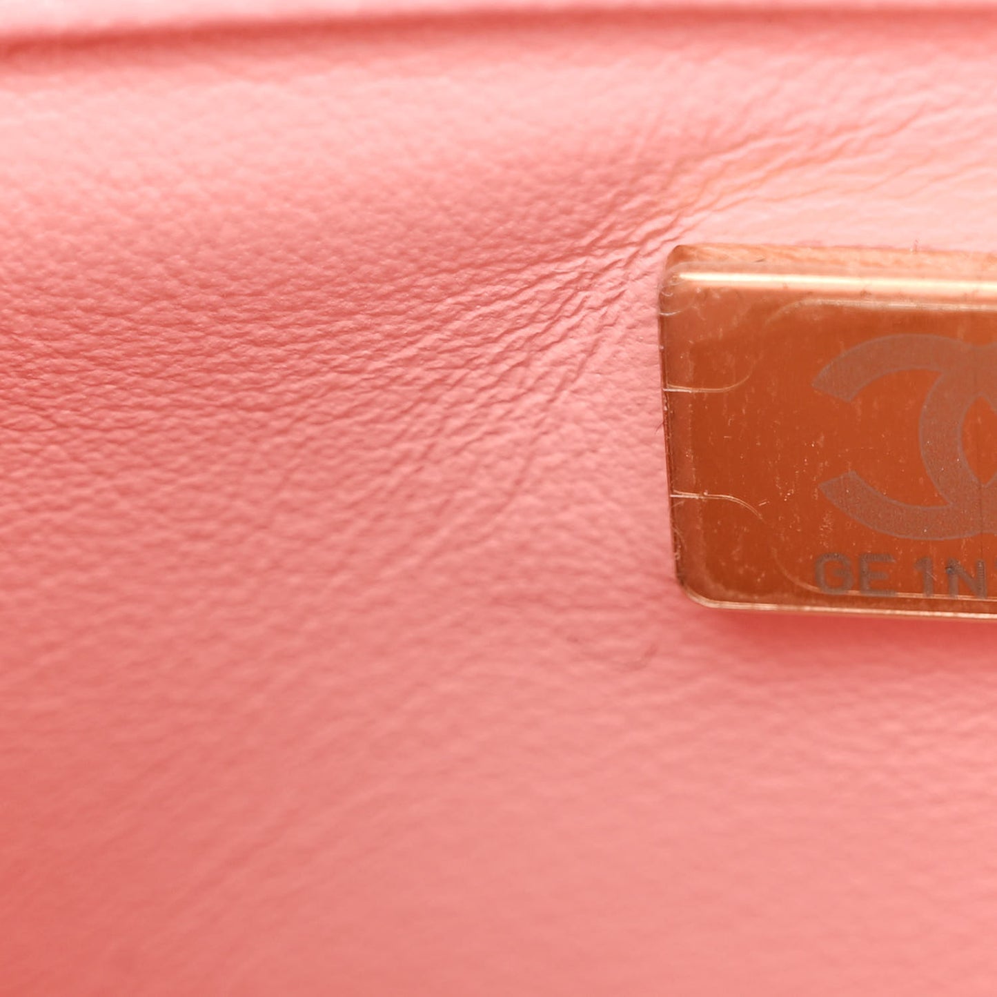 Lambskin Quilted Mini Pearl Crush Flap Pink