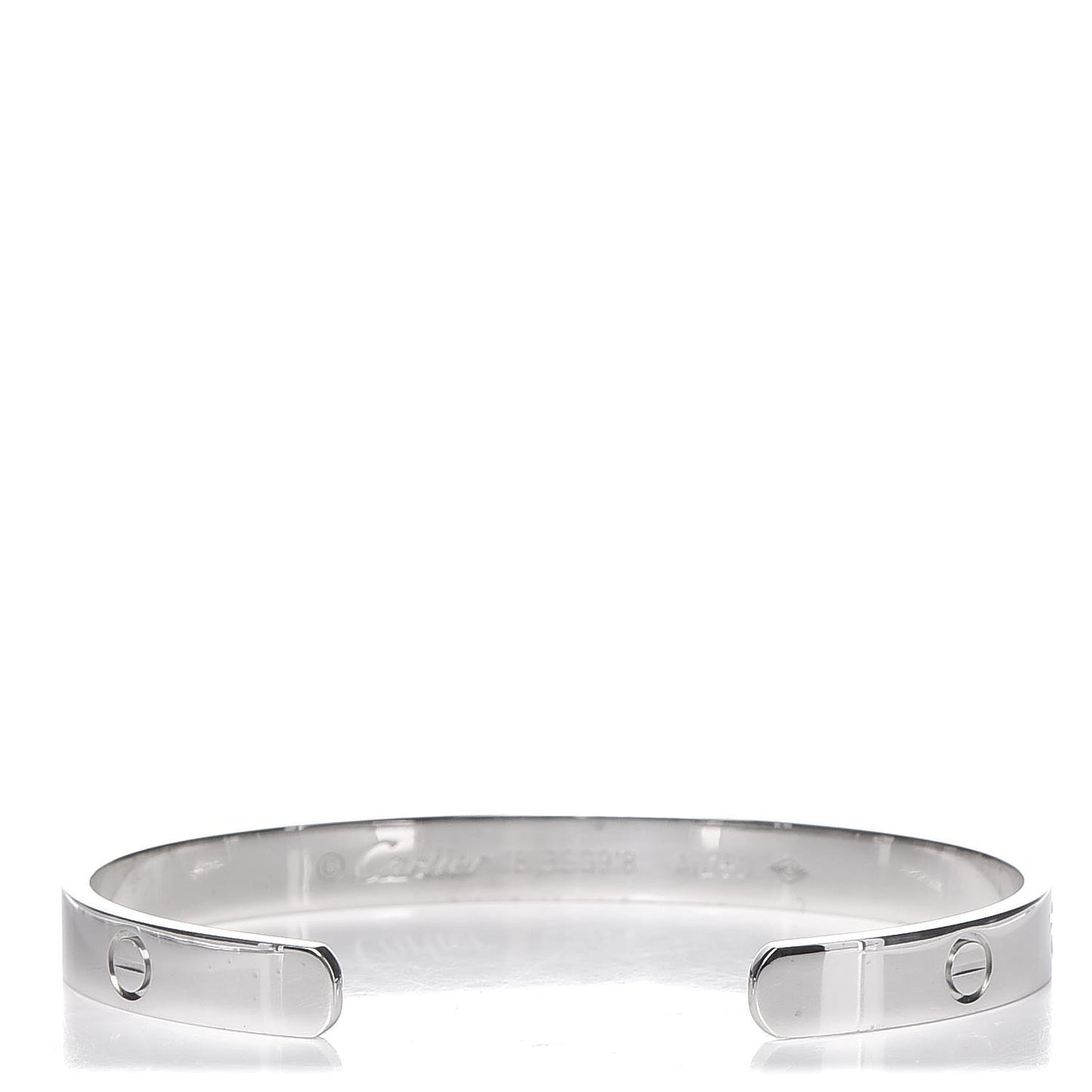 18K White Gold LOVE Cuff Bracelet 18