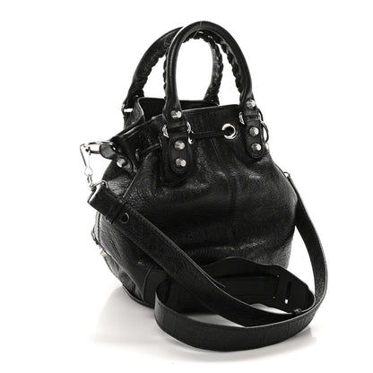 Balenciaga Agneau Giant 12 Silver Hardware Mini Pompon Black 3 of 10