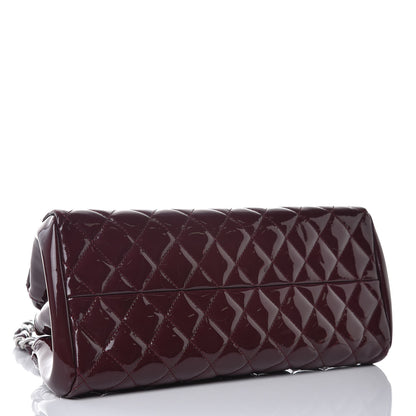 Chanel Patent Quilted Small Just Mademoiselle Burgundy 4 of 11