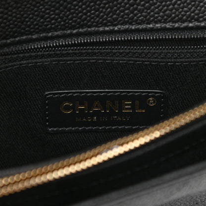 Chanel Grained Calfskin Small Stitched Flap Black 6 of 11