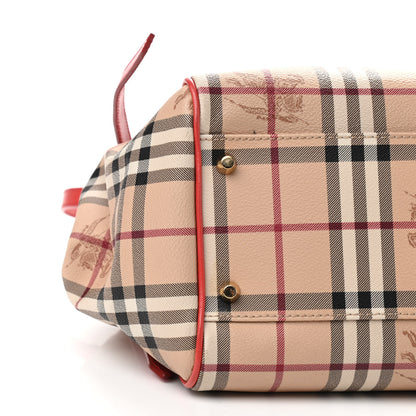 Burberry Haymarket Check Small Canterbury Tote Military Red 12 of 13