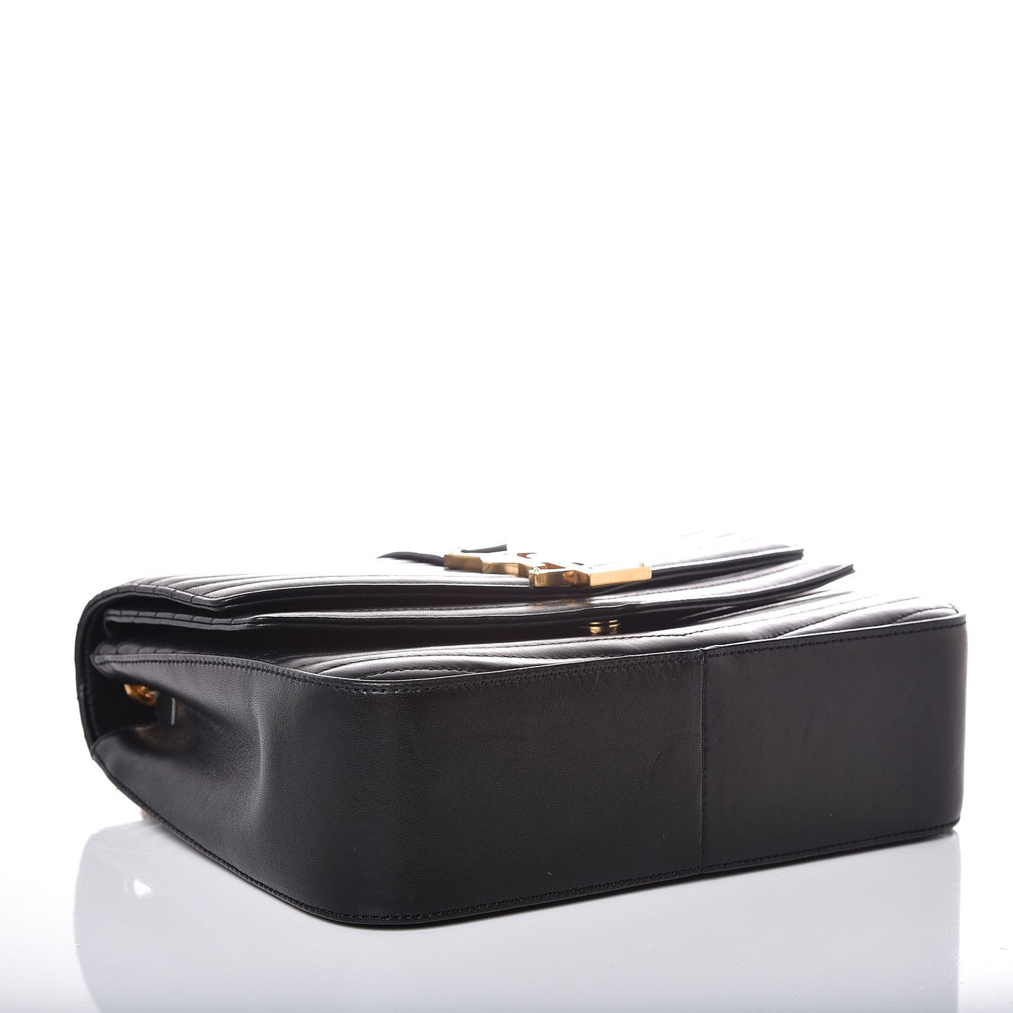 Lambskin Matelasse Chevron Monogram Medium Sulpice Bag Black
