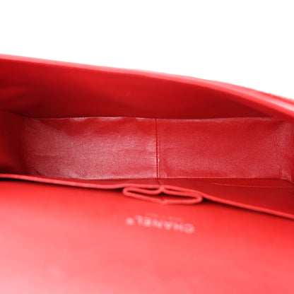 Chanel Patent Quilted Jumbo Double Flap Red 5 of 12