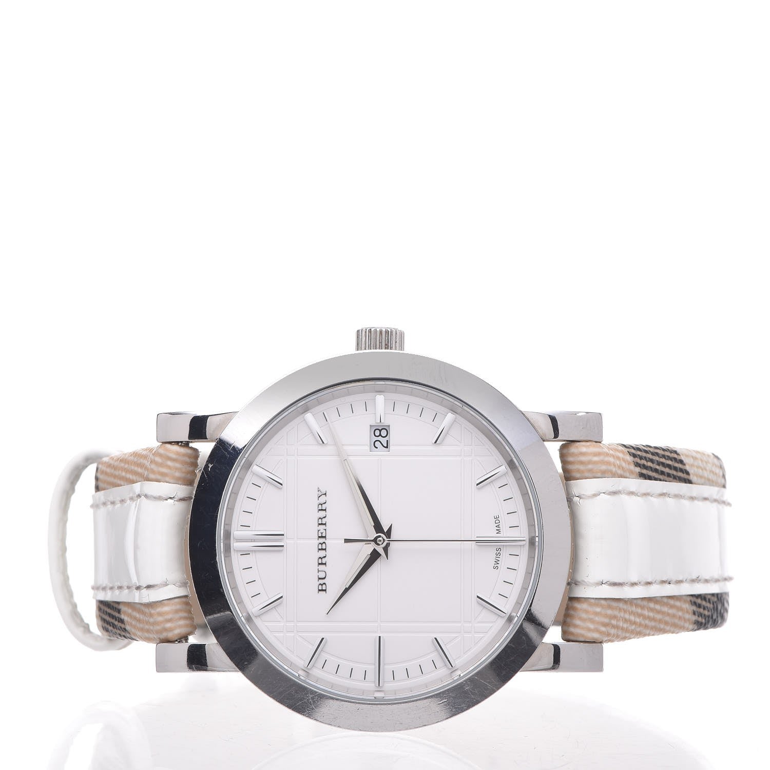 Burberry Stainless Steel Calfskin 38mm Nova Check Quartz Watch BU1379 4 of 7