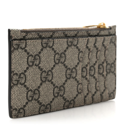 Gucci X BALENCIAGA GG Supreme Monogram Zip Card Case Beige Ebony 3 of 7