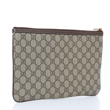 Gucci GG Supreme Monogram Large Ophidia Pouch Clutch Brown 3 of 8