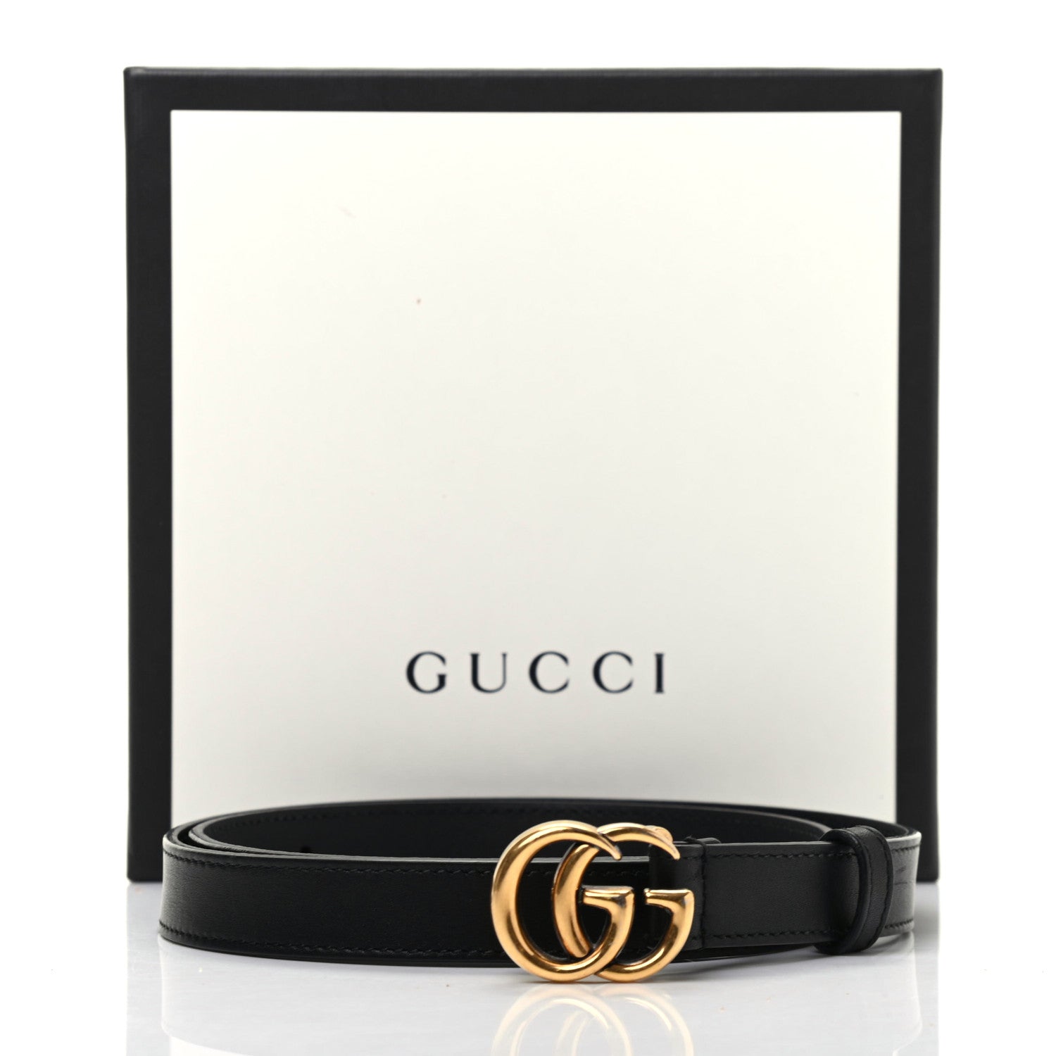 Gucci Calfskin Double G 20mm Belt 80 32 Black 5 of 5