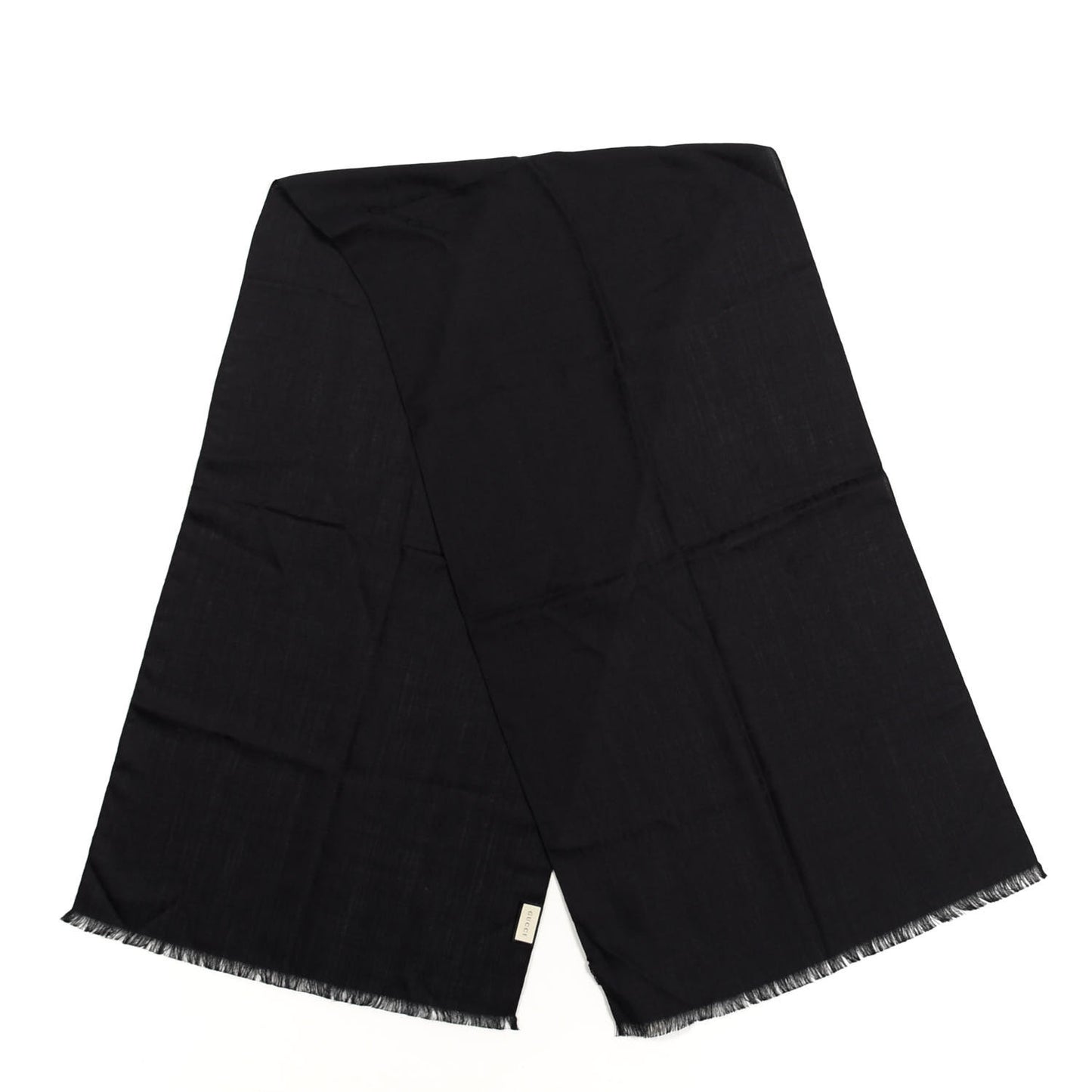 Wool Silk GG Monogram GGNat Scarf Black