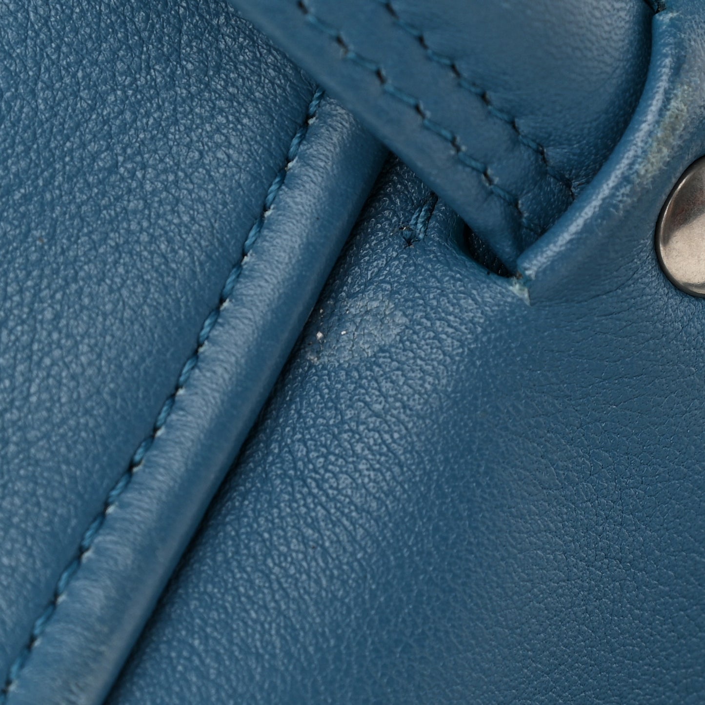 Calfskin S Triangle Duffle Bleu Persan