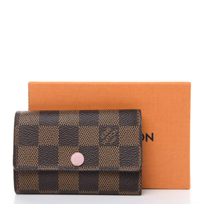 Louis Vuitton Damier Ebene Multicles 6 Key Holder Rose Ballerine 12 of 12