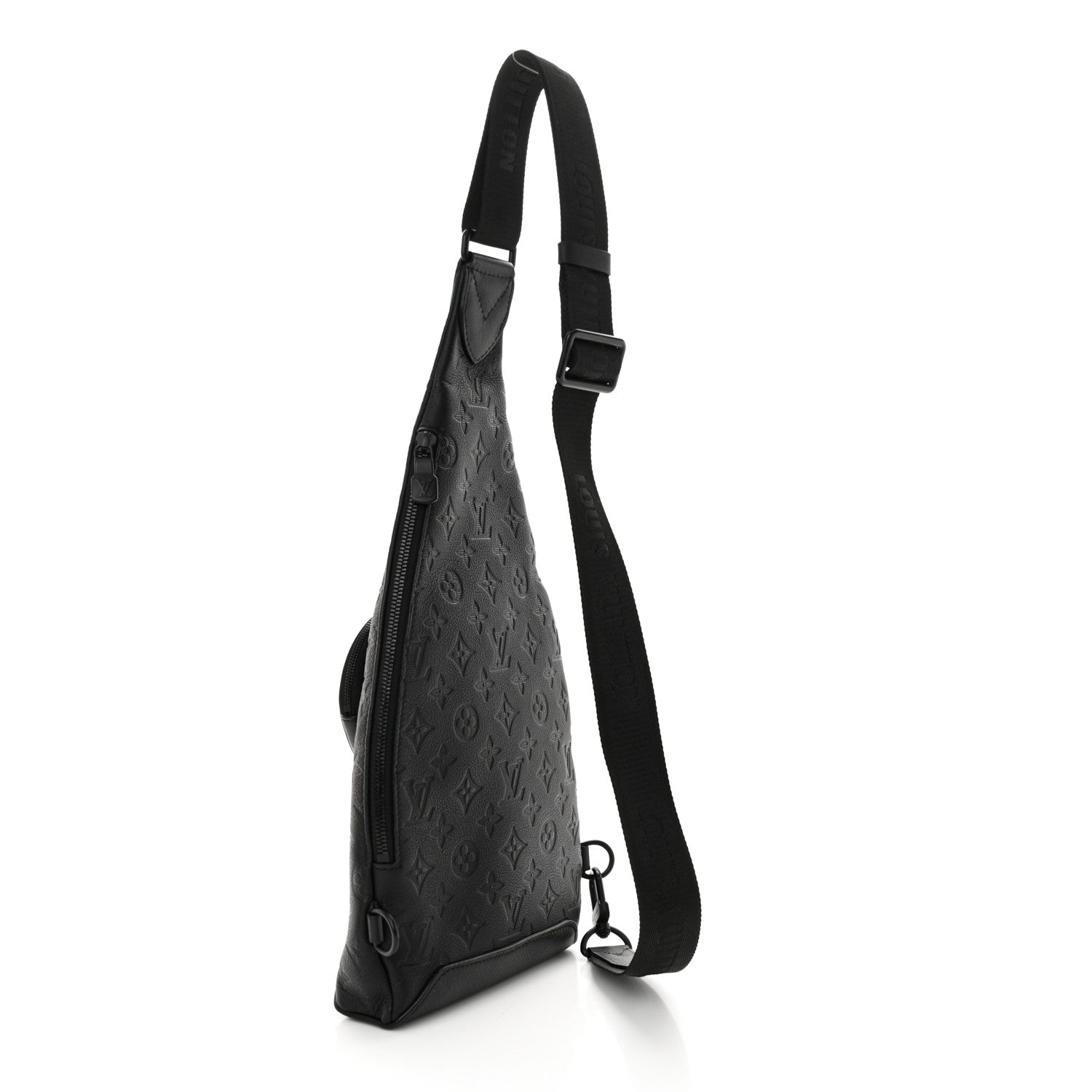 Louis Vuitton Calfskin Shadow Monogram Duo Slingbag Black 3 of 11