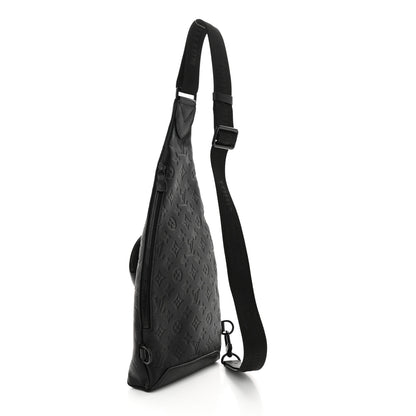Louis Vuitton Calfskin Shadow Monogram Duo Slingbag Black 3 of 11