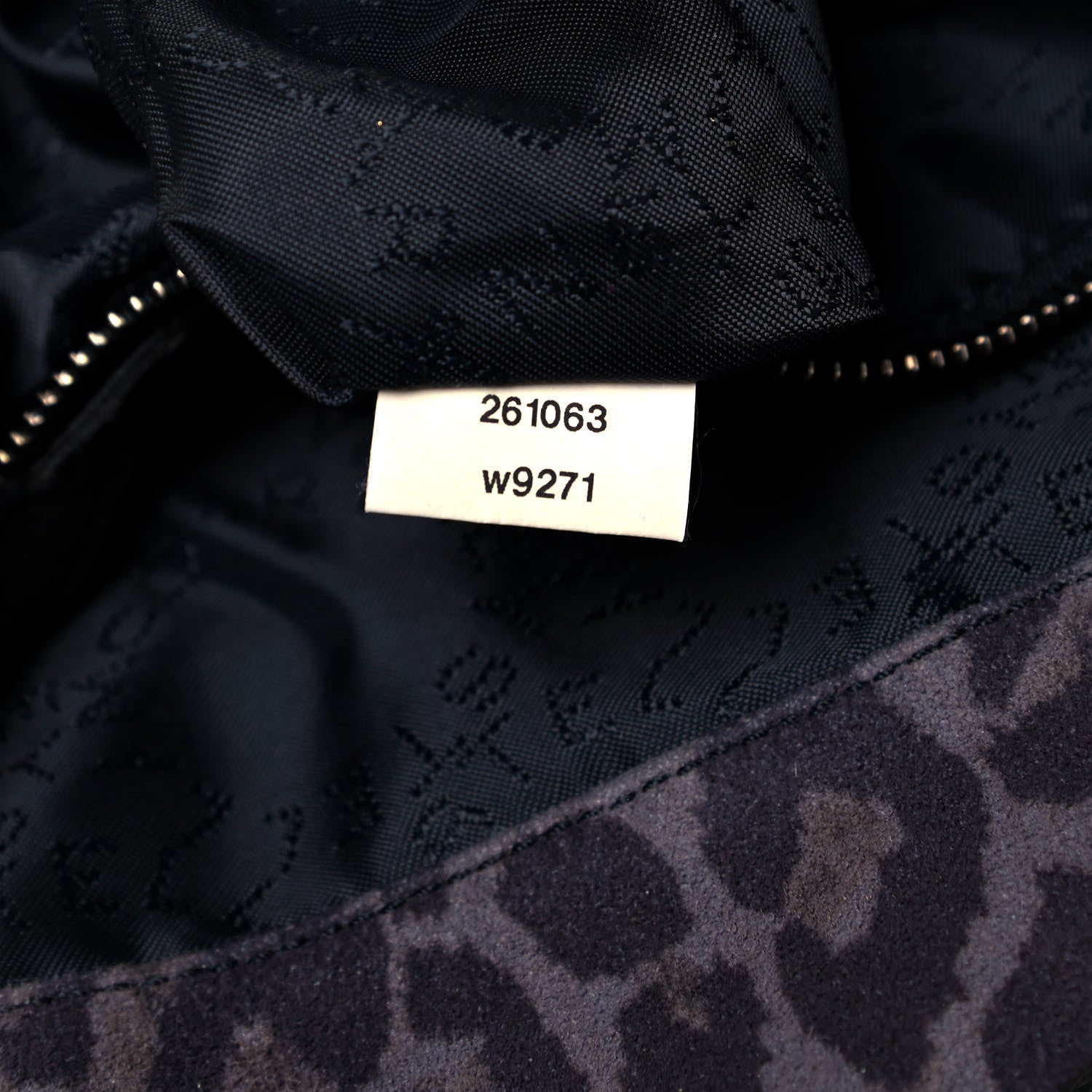 Stella McCartney Shaggy Deer Leopard Print Small Falabella Tote Grey 10 of 10