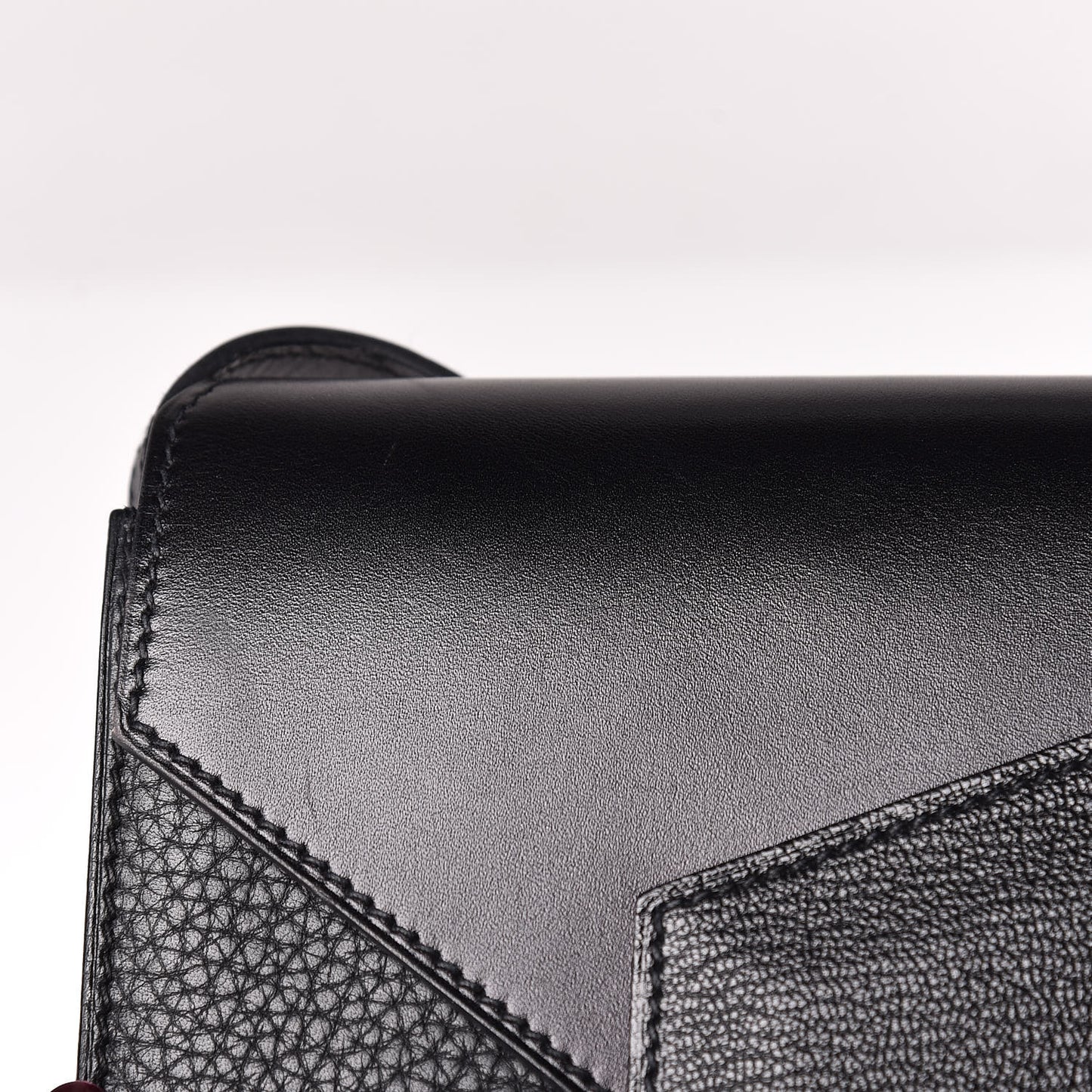 Box Taurillon Clemence Faco Clutch Black