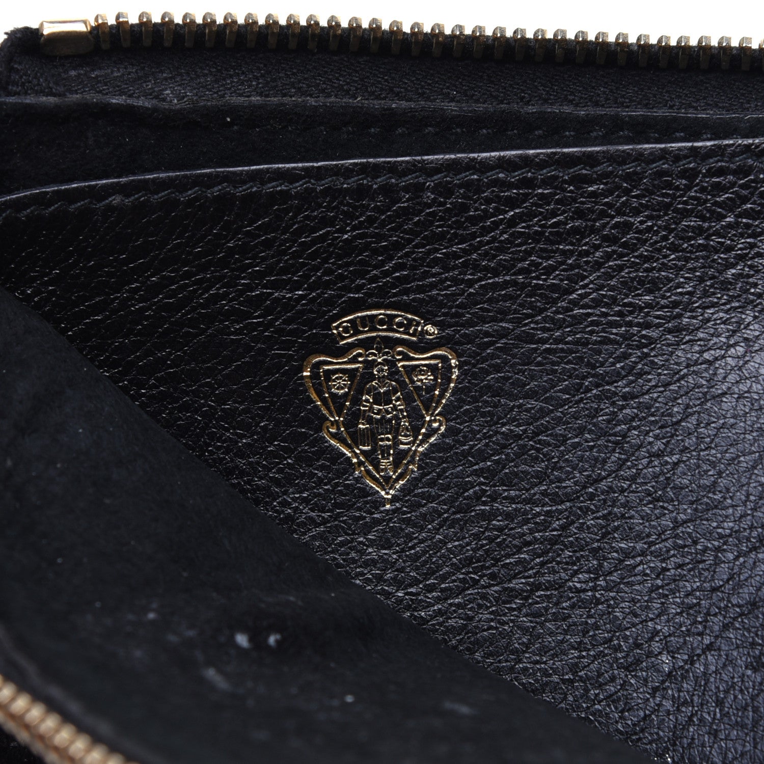Gucci Guccissima Zip Around Coin Purse Wallet Black 8 of 13