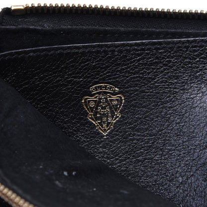 Gucci Guccissima Zip Around Coin Purse Wallet Black 8 of 13
