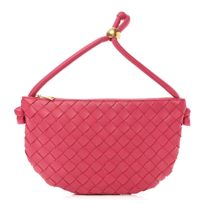 Bottega Veneta Nappa Intrecciato Small Turn Pouch Cranberry 1 of 6