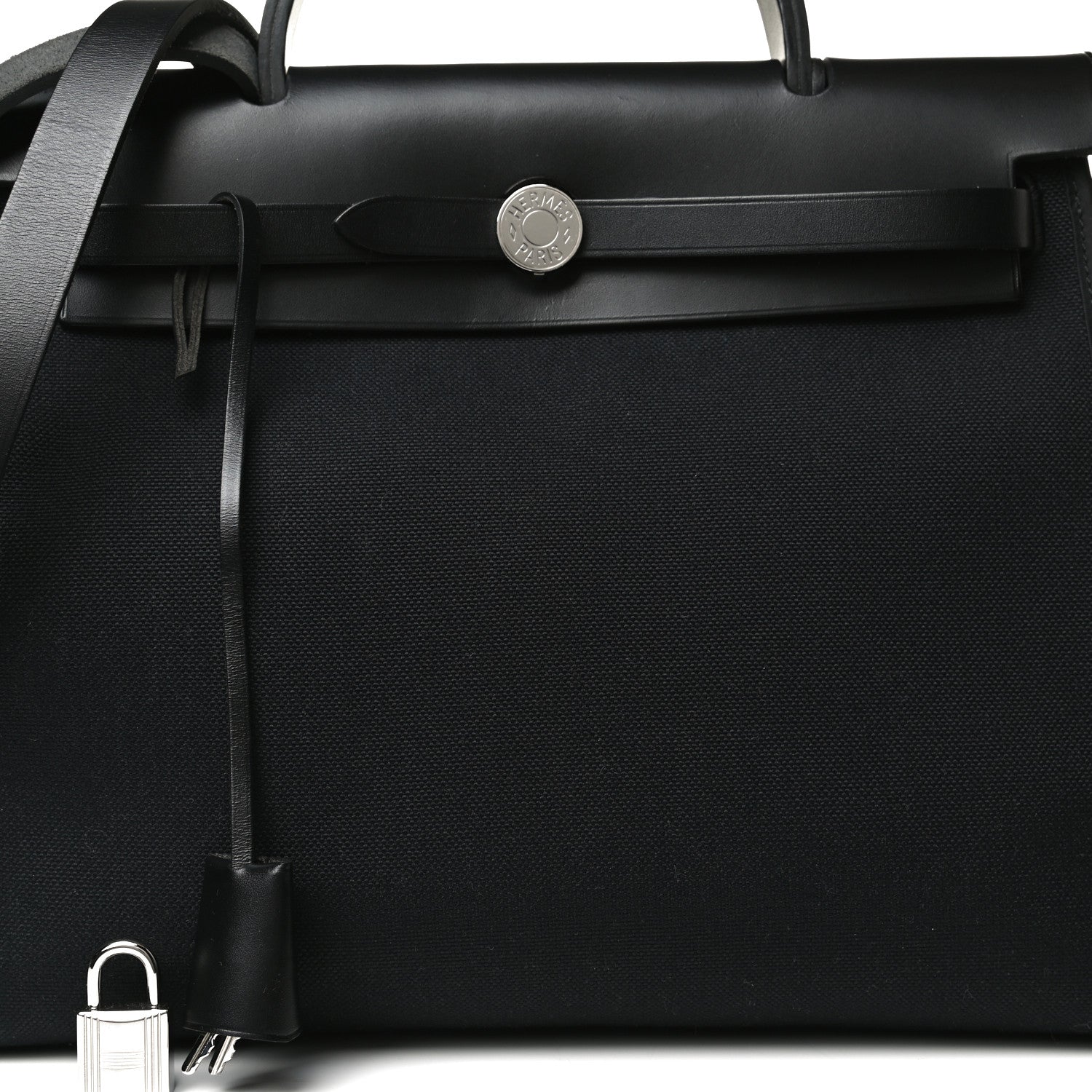 Hermes Military Toile Vache Hunter Herbag Zip PM 31 Black 7 of 14
