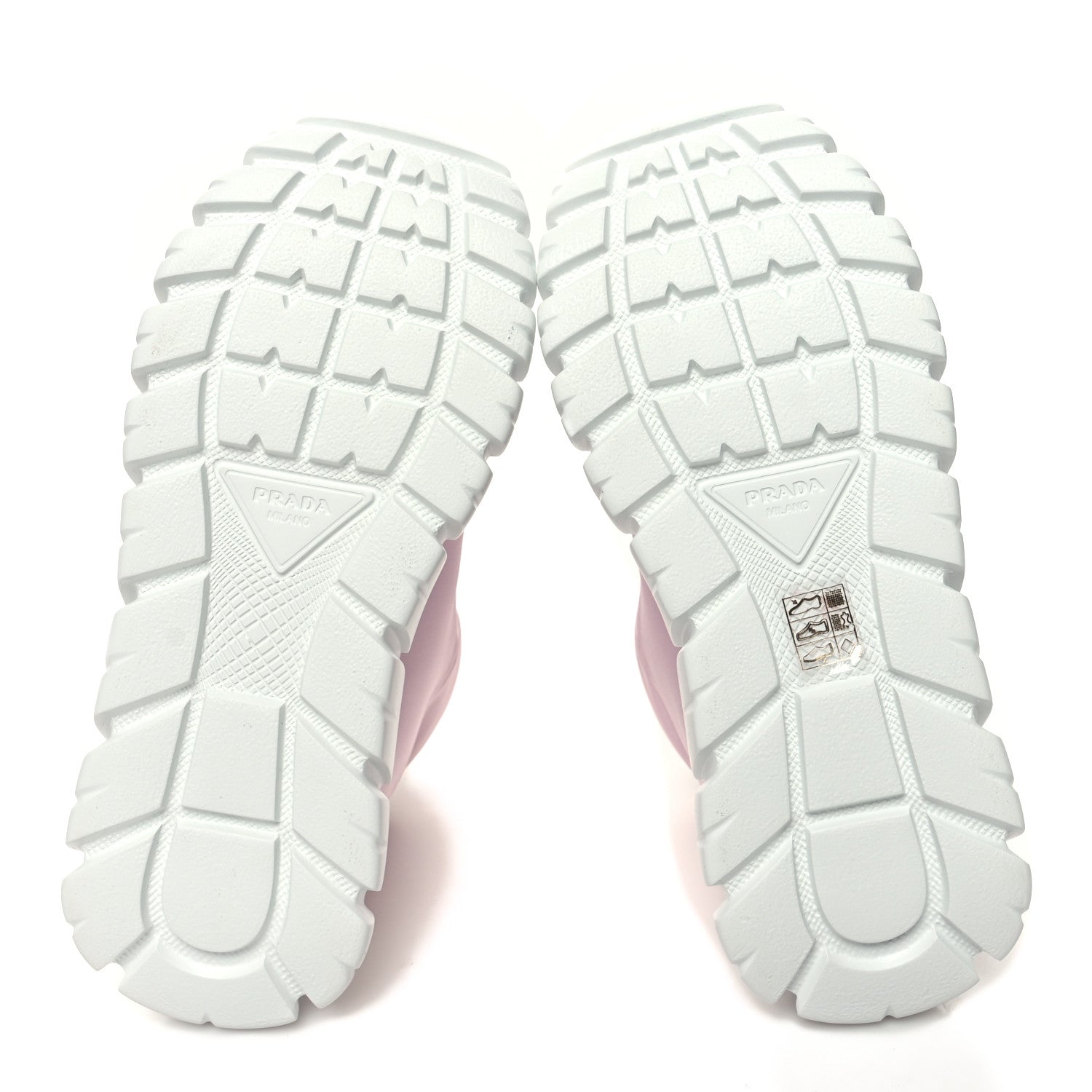 Prada Re-Nylon Gabardine Rubber Triangle Logo Quilted Womens Rush Piuma 50mm Mid Sneakers 36.5 Alabastro 5 of 9