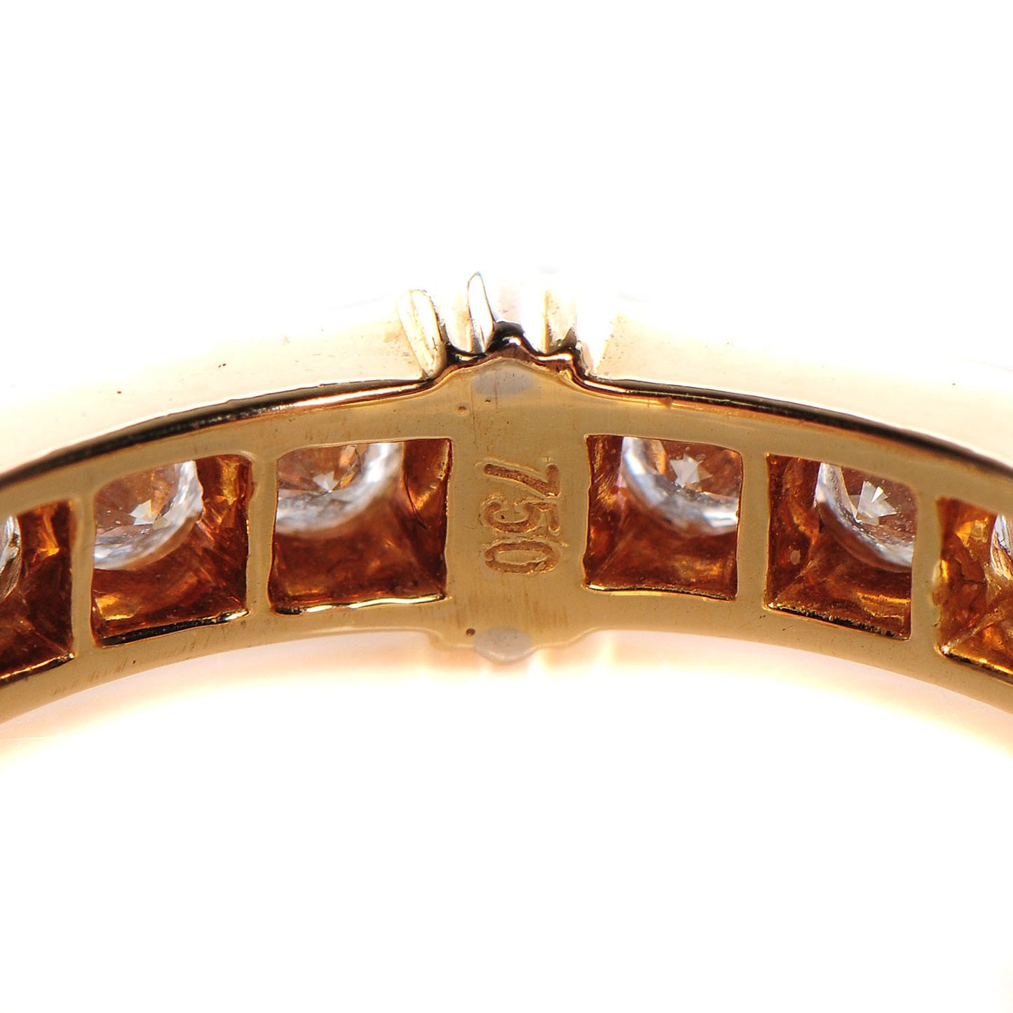 18K Yellow White Gold Diamond Contessa Band Ring 51 5.75