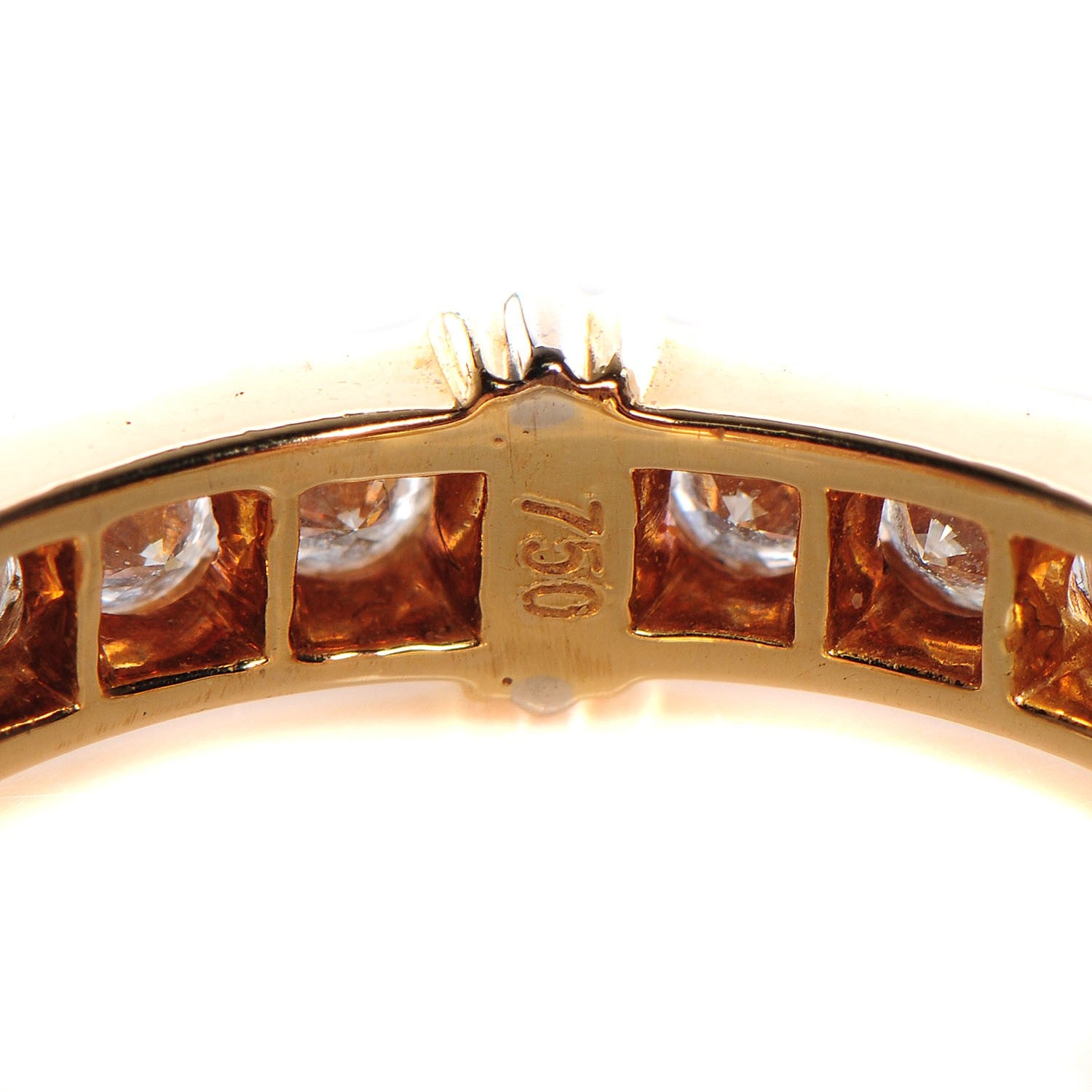 Cartier 18K Yellow White Gold Diamond Contessa Band Ring 51 5.75 4 of 6