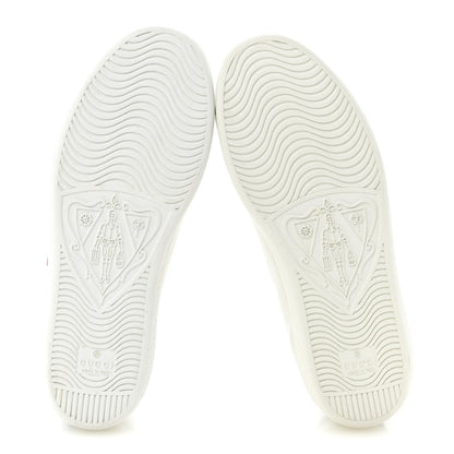 Gucci Calfskin Miro Soft Tennis Embroidered Womens Ace Sneakers 36 White Rio Blue 6 of 10