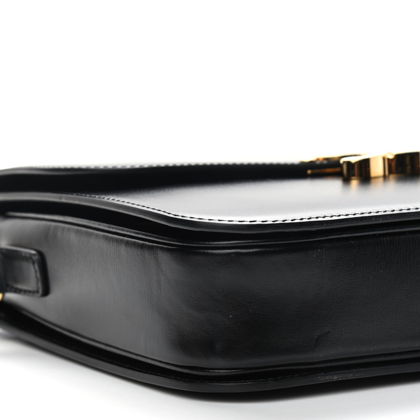 Shiny Calfskin Large Triomphe Black