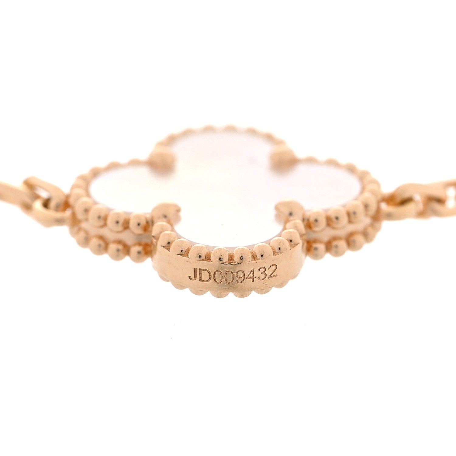 Van Cleef & Arpels 18K Yellow Gold Mother of Pearl 5 Motifs Vintage Alhambra Bracelet 5 of 8