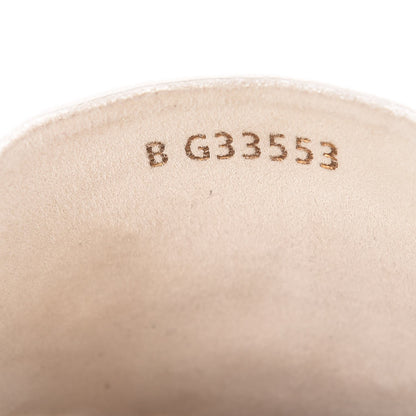 Chanel Iridescent Goatskin CC Espadrille Mules 37 Ivory Black 9 of 10