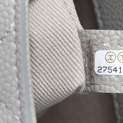 Chanel Grained Calfskin Small Stitched Flap Grey 8 of 13