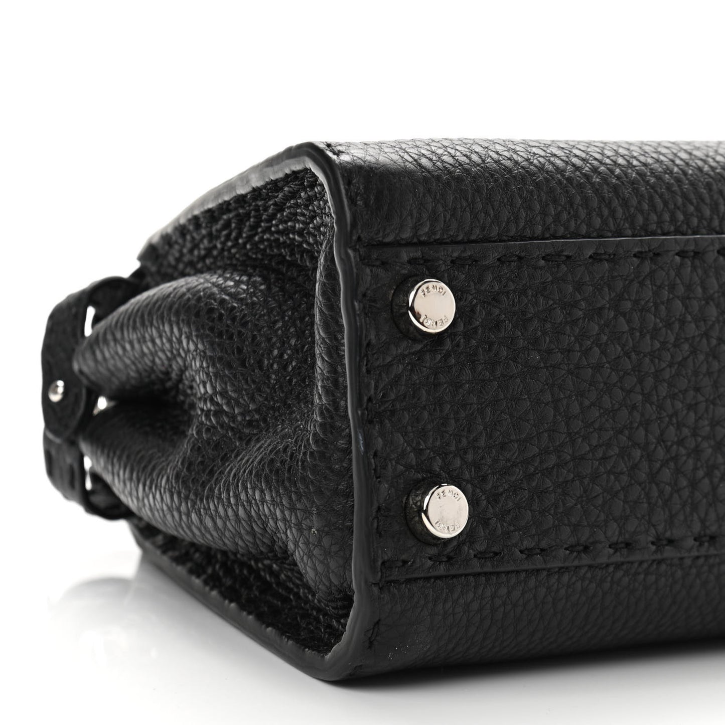 Cuoio Romano Selleria Bi-Color Mini Peekaboo Iconic Satchel Black Mou