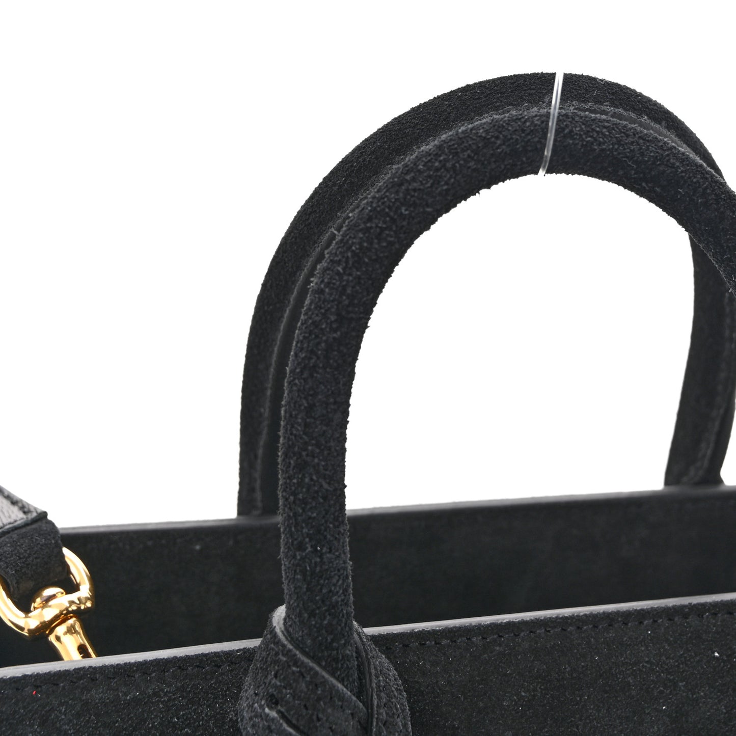 Suede Fringe Nano Sac De Jour Black