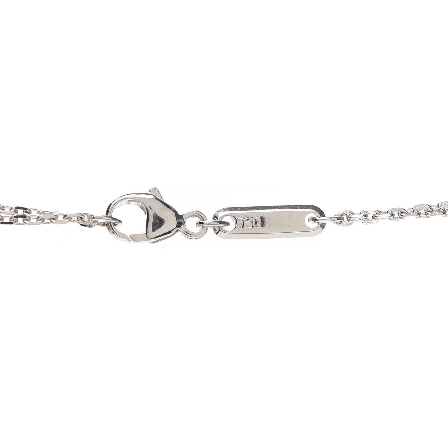 18K White Gold Diamond Happy Spirit Three-Ring Pendant Necklace