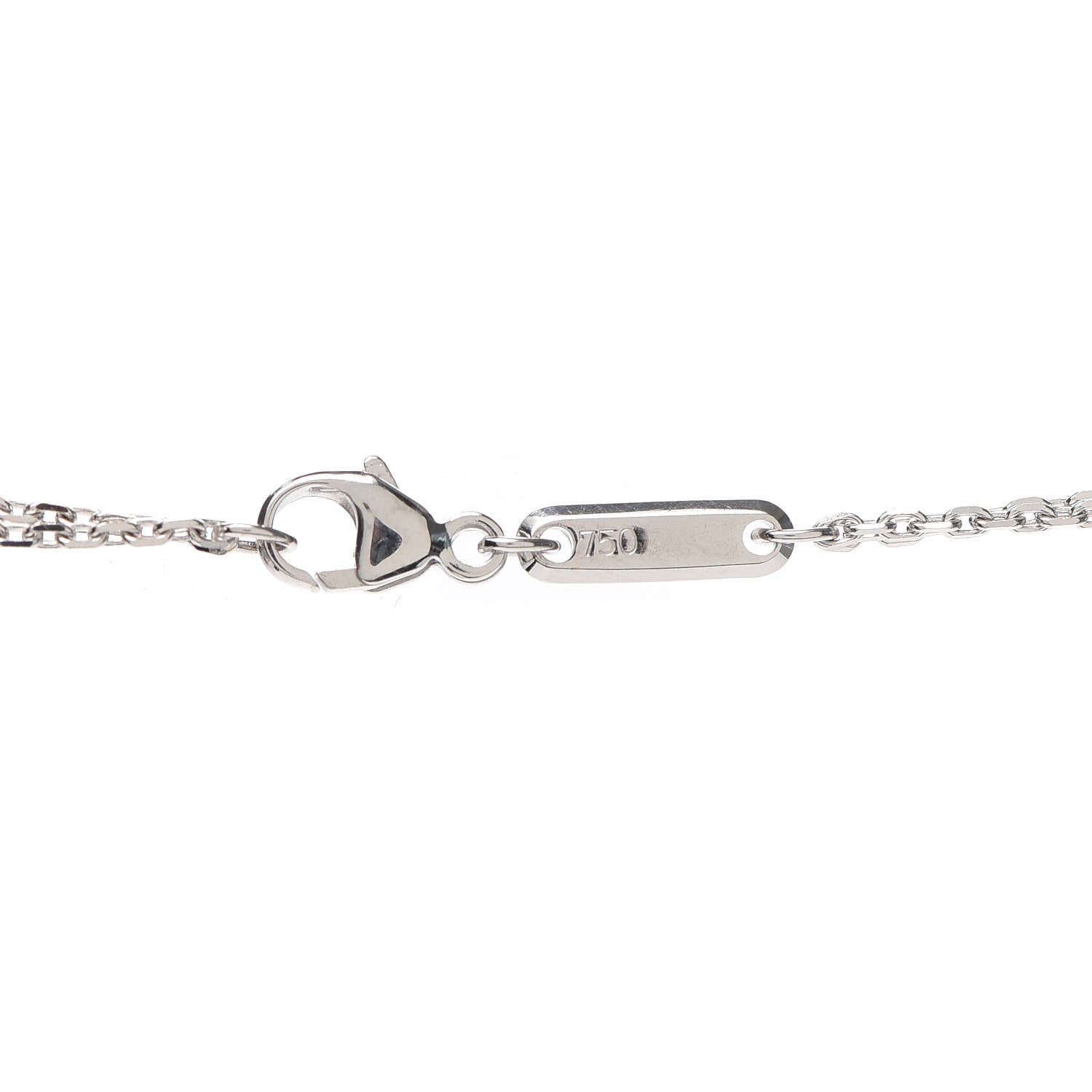 Chopard 18K White Gold Diamond Happy Spirit Three-Ring Pendant Necklace 5 of 5