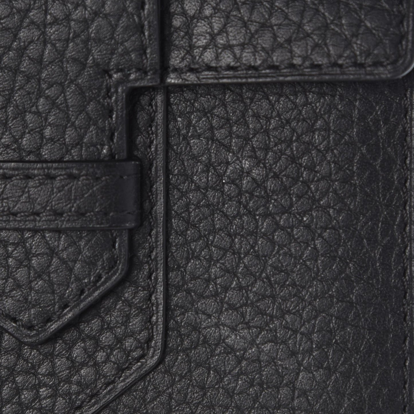 Grained Bullskin Presse Card Case Black