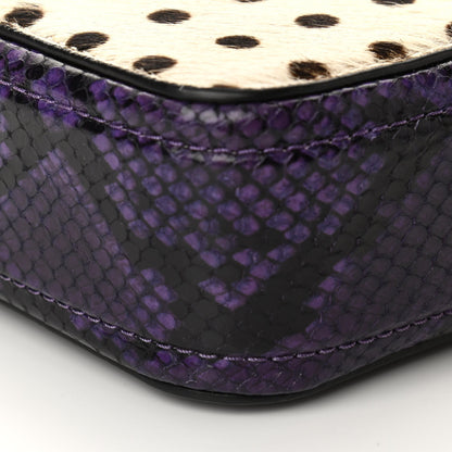 Marc Jacobs Snakeskin Embossed Pony Hair Polka Dot Small Snapshot Camera Bag White Multicolor 10 of 10