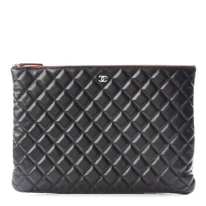 Chanel Caviar Quilted Large Cosmetic Case Black 1 of 10