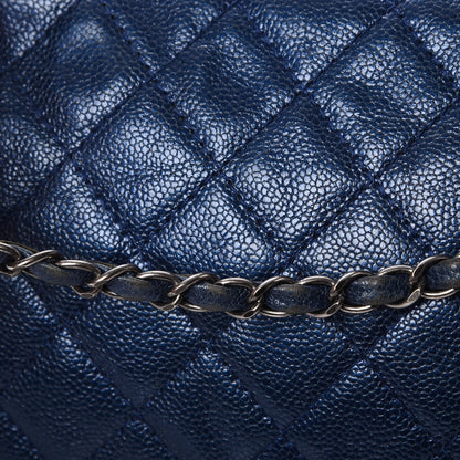 Chanel Iridescent Caviar Quilted Large Chic Flap Blue 9 of 15