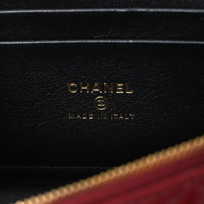Chanel Lambskin Quilted Top Handle Slim Vanity With Chain Burgundy 6 of 11
