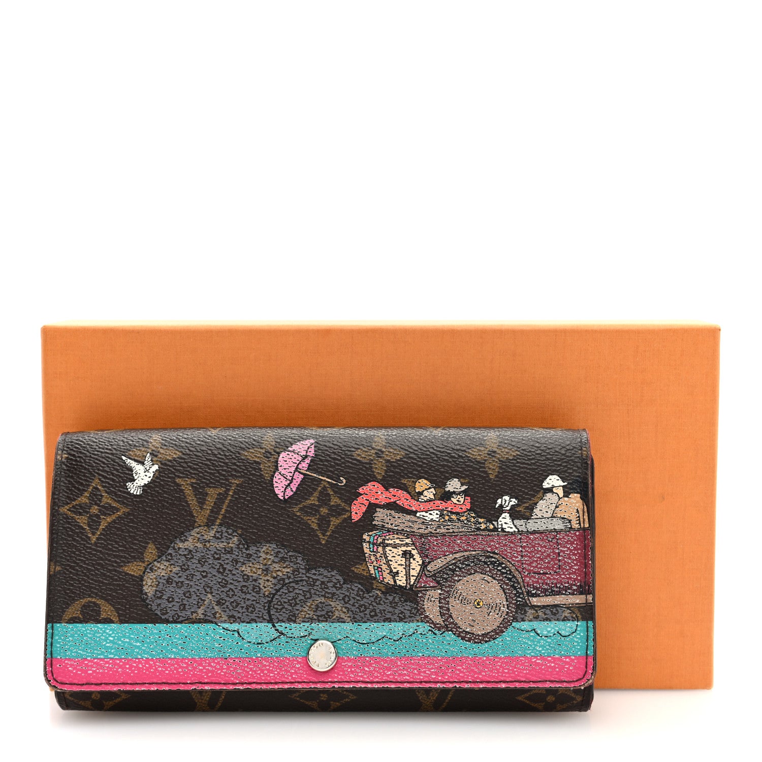 Louis Vuitton Monogram 2015 Christmas Animation Sarah Wallet Hibiscus 9 of 9