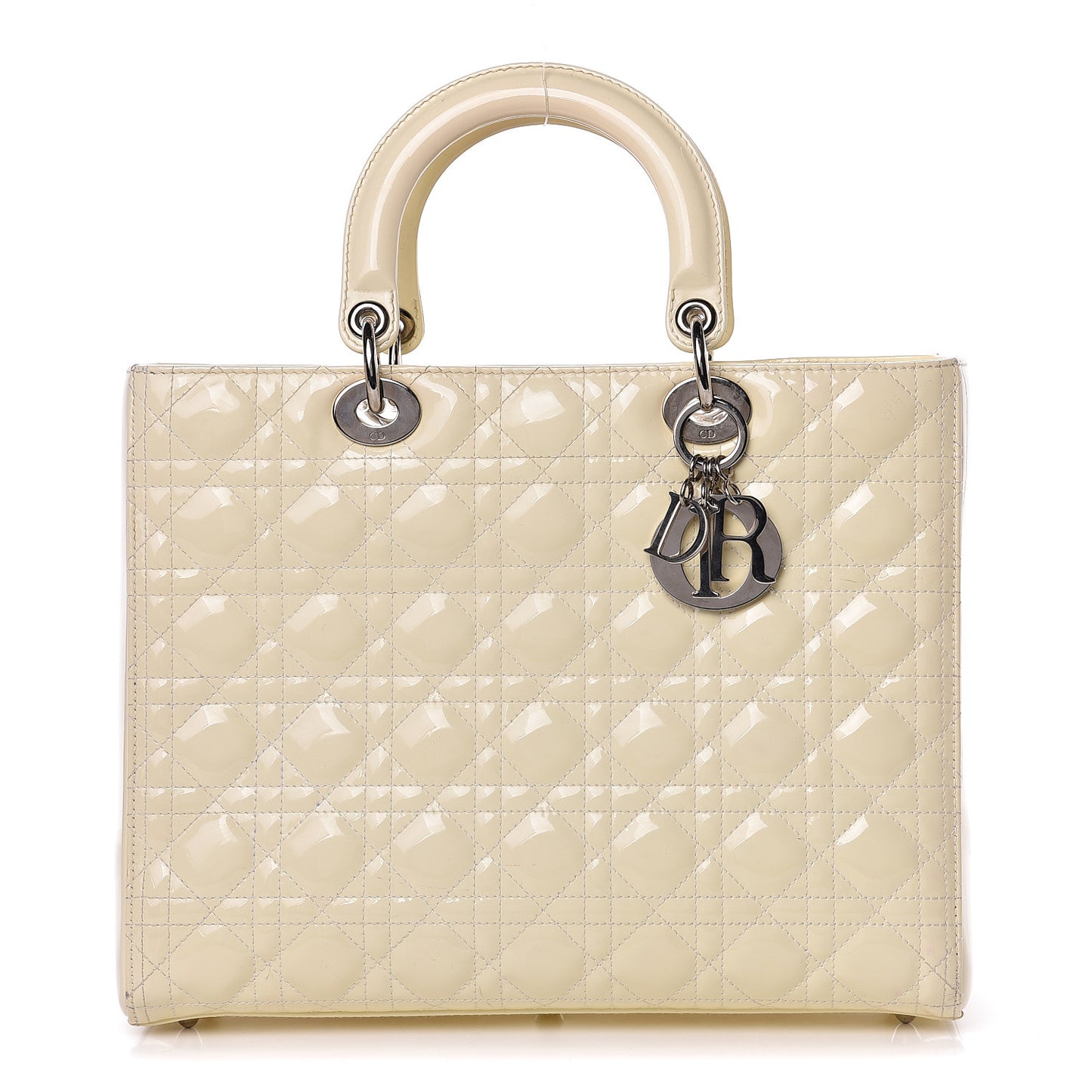 Patent Cannage Large Lady Dior White