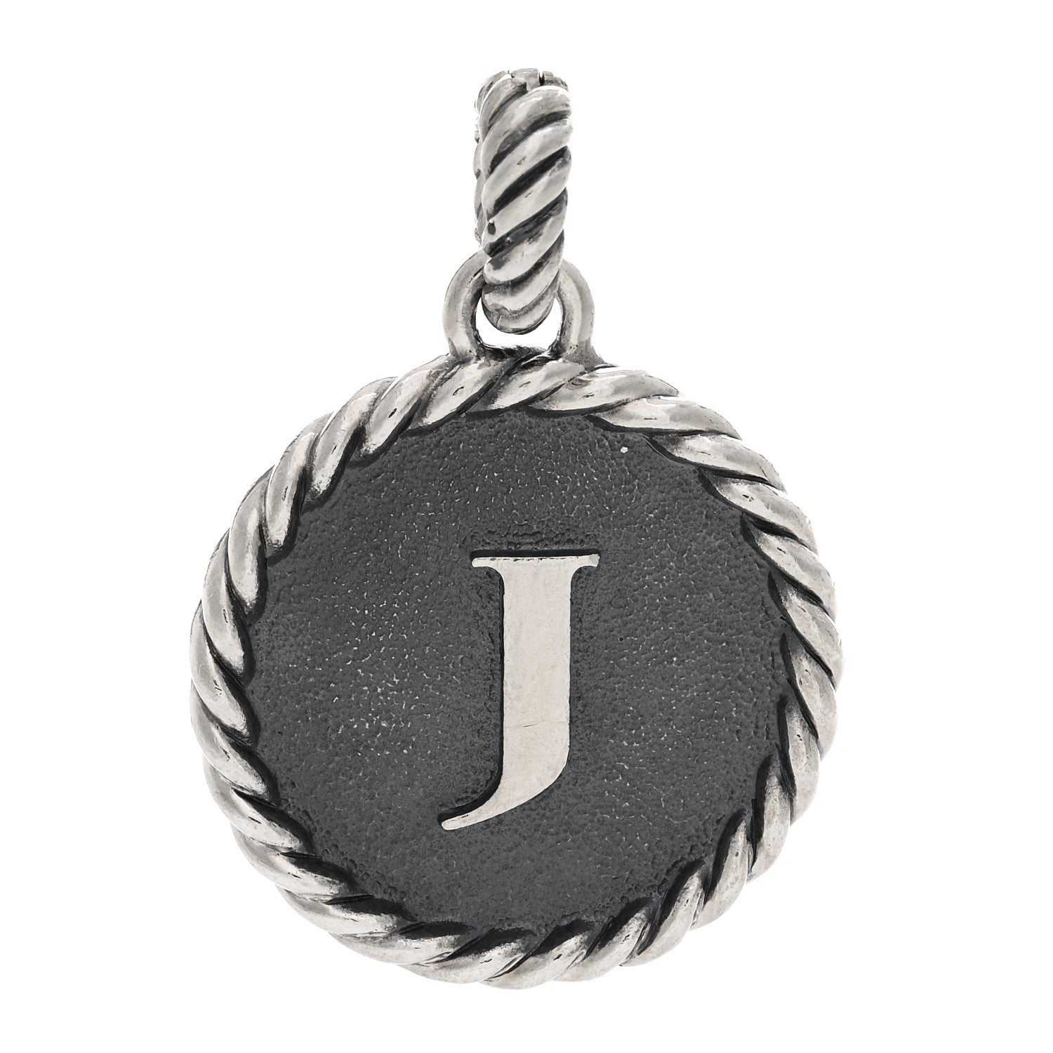 David Yurman Sterling Silver Cable Collectibles Initial J Charm Pendant 1 of 3