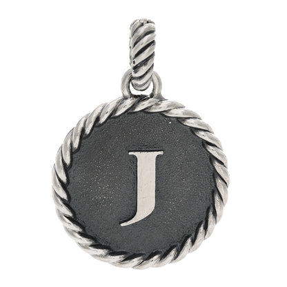 David Yurman Sterling Silver Cable Collectibles Initial J Charm Pendant 1 of 3