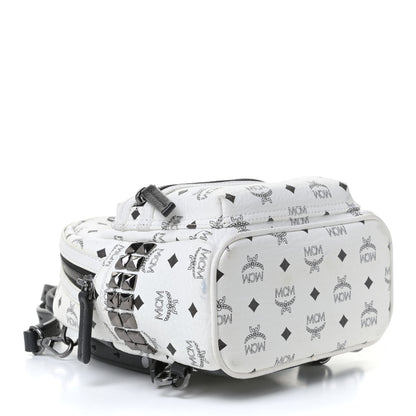 MCM Visetos Side Stud X-Mini Stark Bebe Boo Backpack White 3 of 8