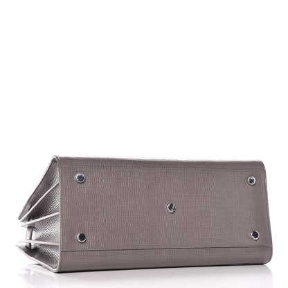 Saint Laurent Lizard Calfskin Embossed Small Sac De Jour Fog 4 of 9