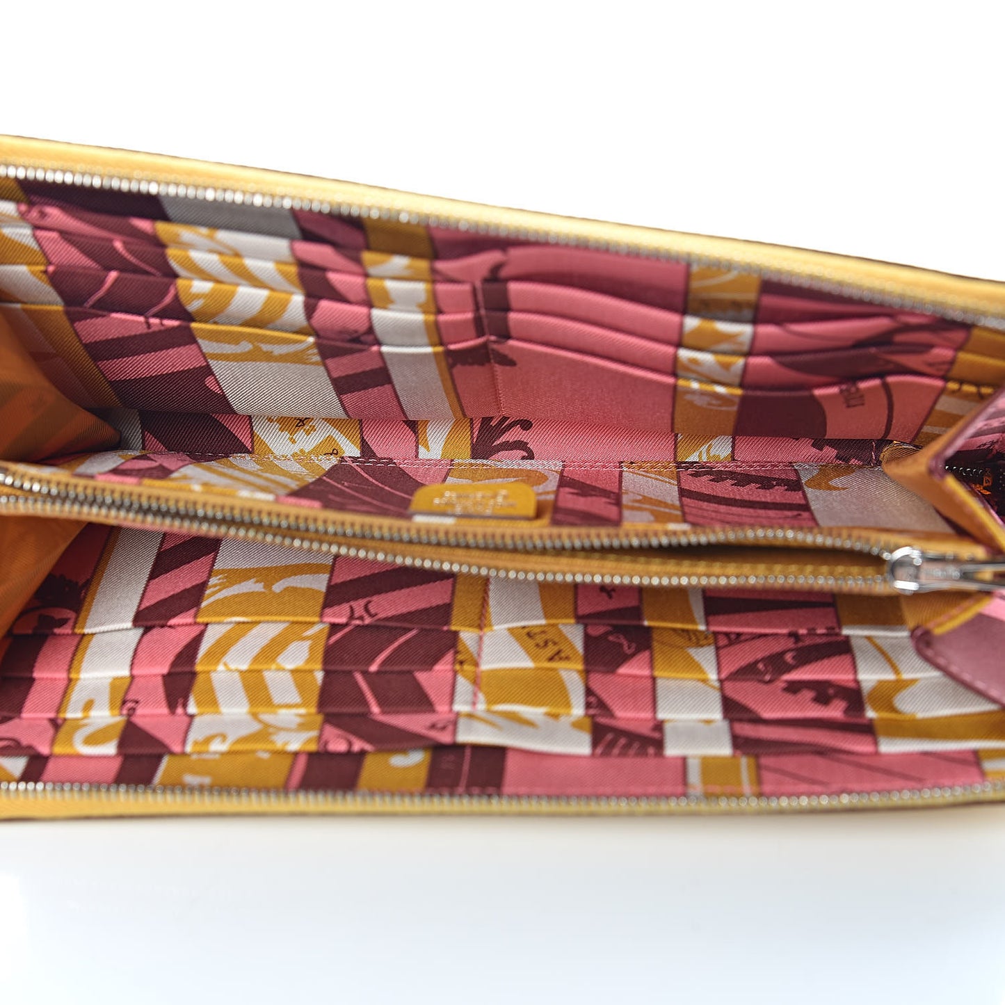 Epsom Silk'In Wallet Jaune Ambre