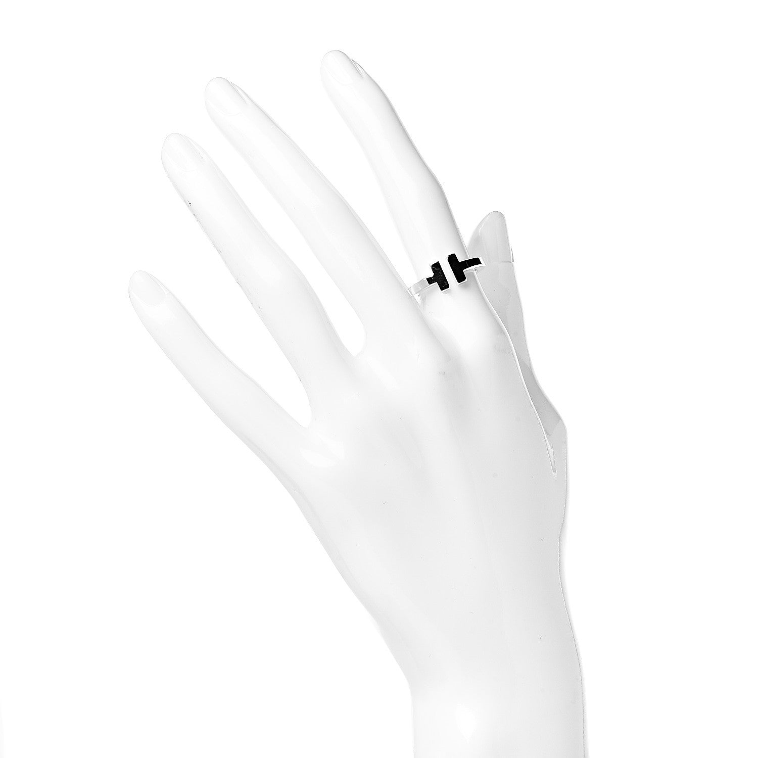 Tiffany Sterling Silver T Square Ring 49 5 2 of 4