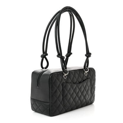 Chanel Calfskin Quilted Large Cambon Bowler Black 3 of 10