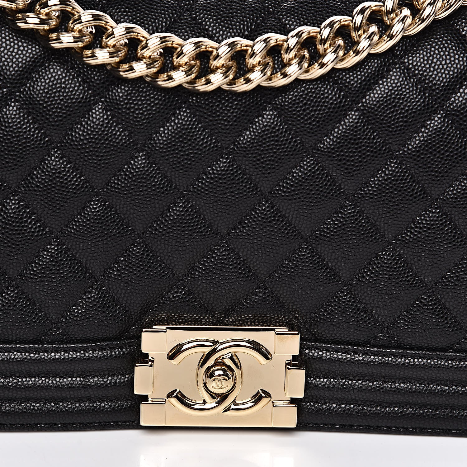 Chanel Caviar Quilted Medium Boy Flap Black 8 of 11